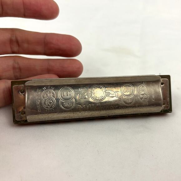 Vintage M Hohner's Harmonica Marine Band Germany Key of C - Picture 2 of 16